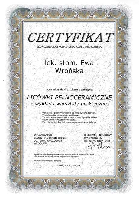 certificate